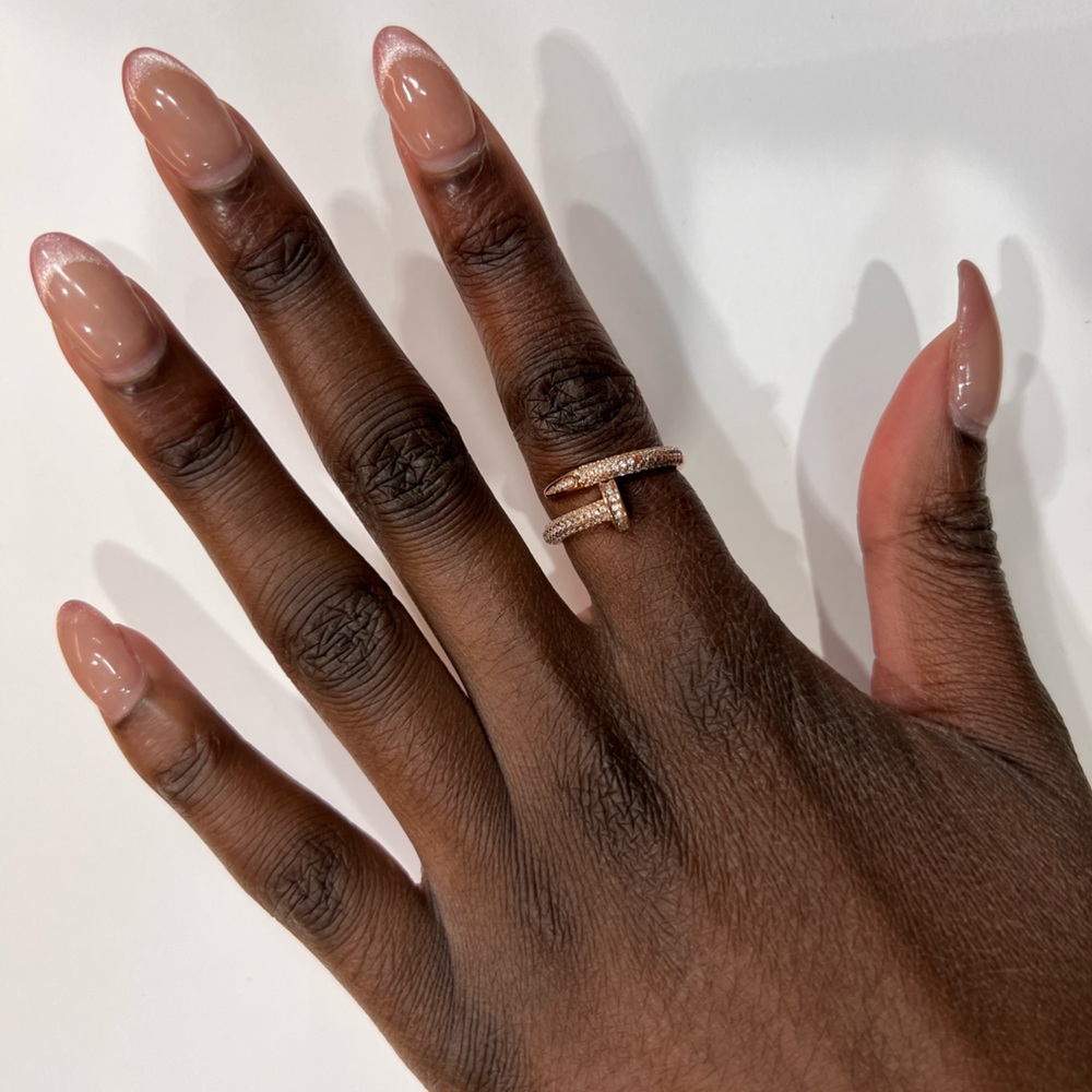 Sterling Silver Nail Ring - Size 7